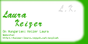 laura keizer business card